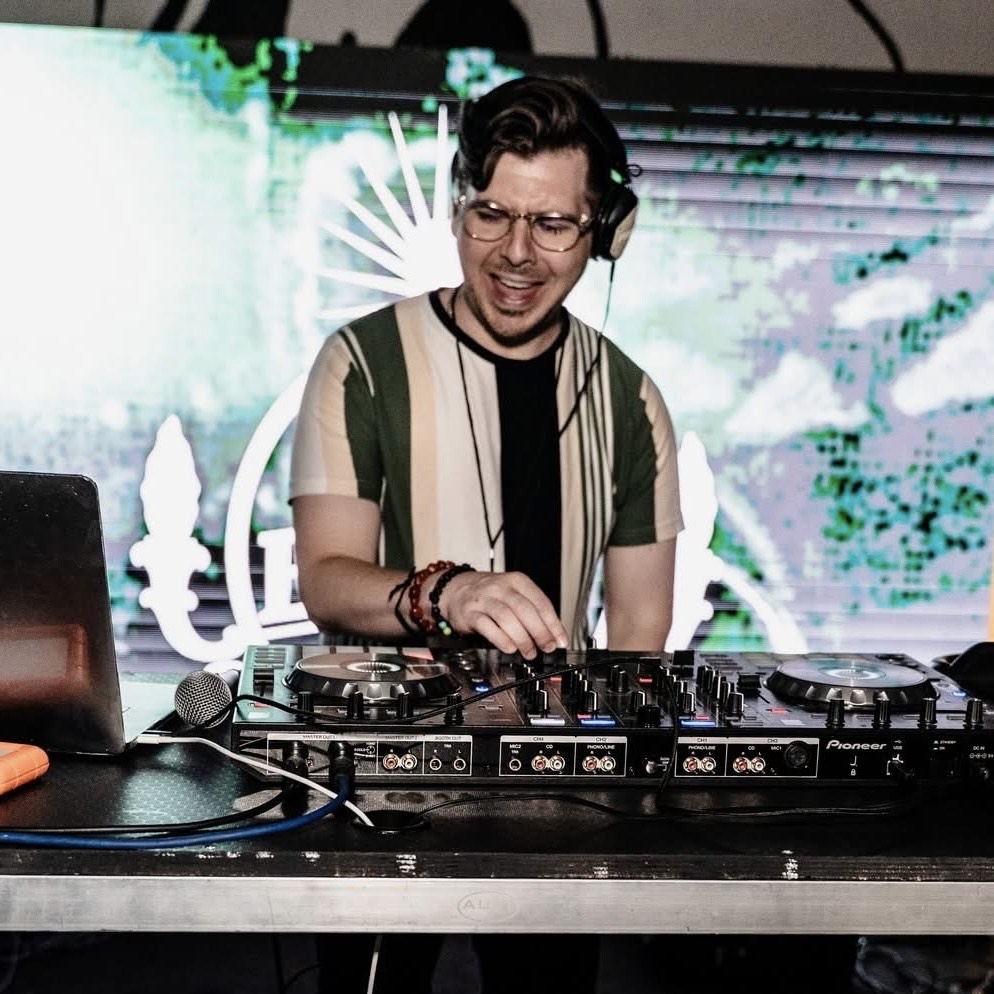 Kenton DJing a live event